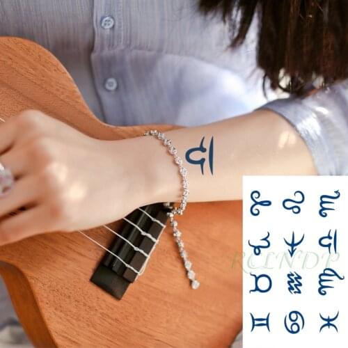 Waterproof Temporary Juice Tattoo Sticker Number Pattern Small Stickers Lasting Tattoos Flash Tatoo Fake Tatto Art for Men Women