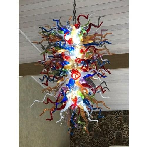 Mouth Blown Luxury Villa Chandelier Murano Glass Pendant Chandelier Light