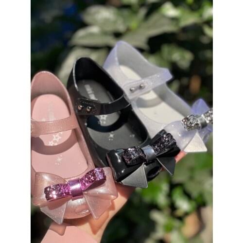 High Quality Mini Melissa Girls Jelly Shoes classical Style Bird Net Kids Suumer Sandals Fashoin Baby Toddler Beach Shoes HMI054