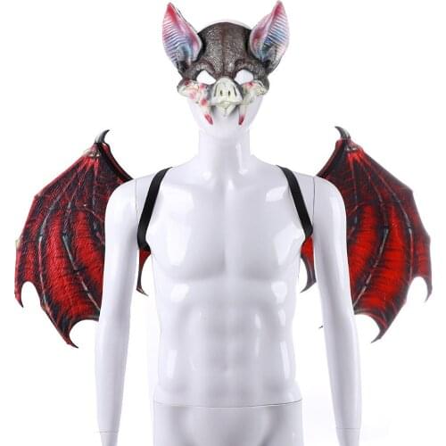 Carnival Party Decoration Suit Masquerade Props Felt Unique Vampire Bat Cosplay Costume Anime Devil Halloween Wings