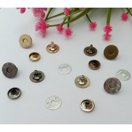 10sets/lot 14MM Single rivets cloth bag leather craft rivet magnet clasp button for Wallet Bags Clothes accessories