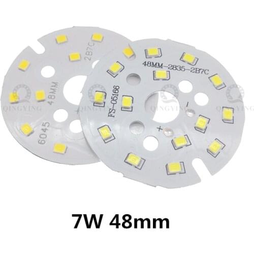 10pcs 7W 2835 SMD PCB Led Lamp Panel 40mm 48mm 58mm SMD2835 Brightness Light Board For Ceiling Light Down Light