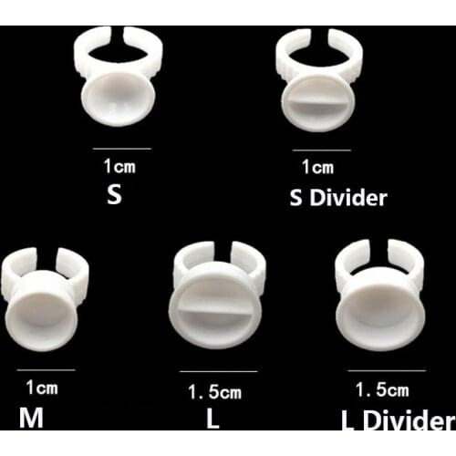 100Pcs Disposable Permanent Makeup Ring No Divider Tattoo Ink Pigment Holder Cup Size S/M/L