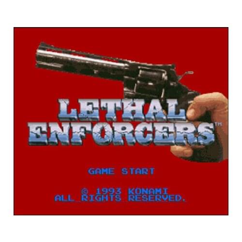 Lethal Enforcers NTSC Version 16 Bit 46 Pin Big Gray Game Card For USA Game Players
