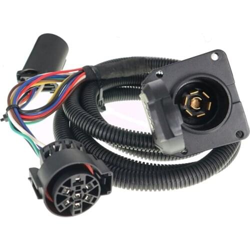 7-Foot Vehicle-Side Truck Bed 7-Pin Trailer Wiring Harness Extension for Select Chevrolet Dodge Ford GMC Nissan Ram