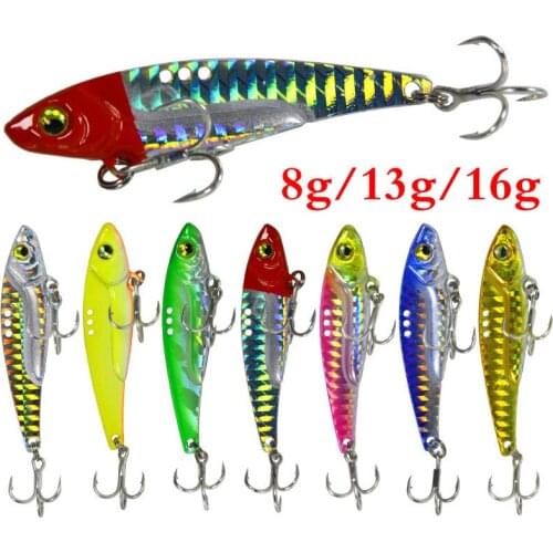8g/13g/16g VIB Laser Sequins Fishing Lures Bait Sinking Metal Hard Artificial Fish Lures Wobblers Bass Carp Lures