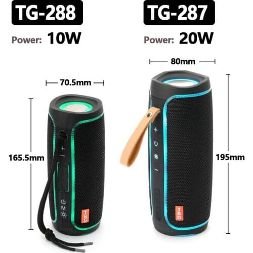 20W Big Power Bluetooth Speaker Portable Wireless Column 3D Stereo Subwoofer Bass Party Speakers Sound Box Support FM Radio AUX