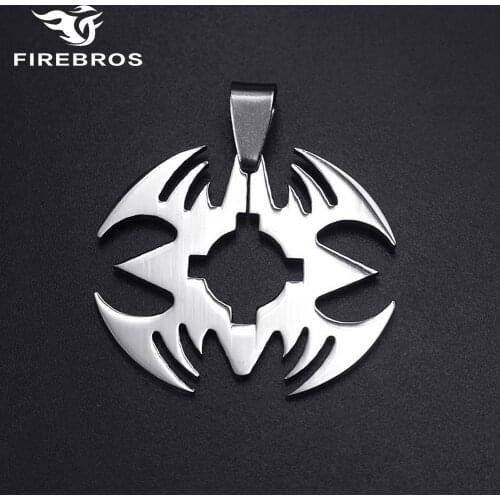 FIREBROS 2021 Free 20/24" Chain Silver Color High Polished Stainless Steel Animal Spider Pendant Necklace Men Women Jewelry Gift