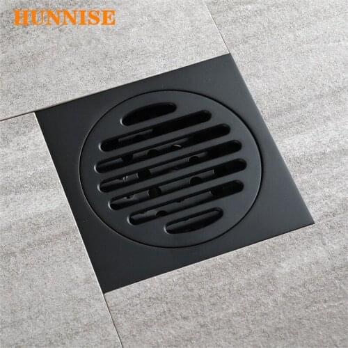Black Floor Drain Deodorization Bathroom Floor Drainers Quality Brass Balcony Floor Strainers Black Bronze Bathroom Floor Drains