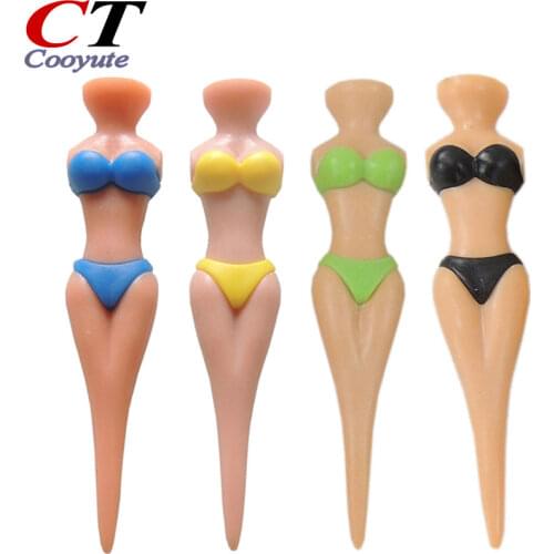 Cooyute Wholesale Price! 12pc/Set Plastic Bikini Lady Golf Tees Castle Tee Height Control 78mm Green PlasticFree Shipping