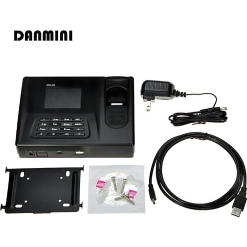 DANMINI 2.8 inch TFT Screen ZDC20 Biometric Fingerprint Time Clock Attendance System Support ID Card Reader USB