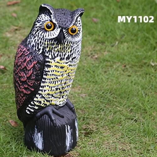 Bird Deterrent Owl Statue Decorative Bird Scarecrow Pest Control Ornament For Outdoor Garden He