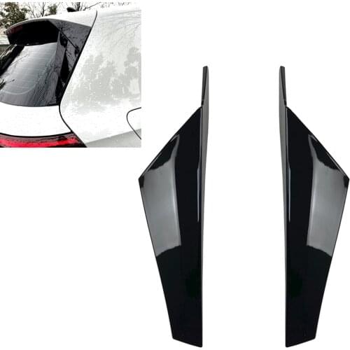 Rear Window Side Spoiler Wing Canard Splitter Lip For VW GOLF 8 MK8 MK VIII 2020-2021 Glossy Black Car Tailgate Trunk Cover Trim