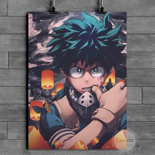 Canvas Anime deku My Hero Academia Pictures Home Manga Decoration Paintings Poster HD Prints Wall Art Modular Living Room