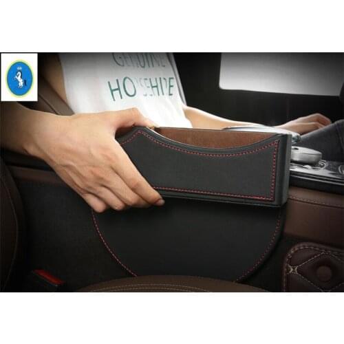 Yimaautotrims For Audi A3 A4 A5 A6 Accessories Side Seat Container Storage Multi-grid Box Phone Tray Accessory Cover Kit 1 Pcs