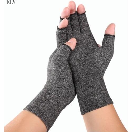 Women Men Arthritis Compression Gloves Fingerless Joint Pain Relief Rheumatoid Osteoarthritis Hand Wrist Support Therapy Mittens