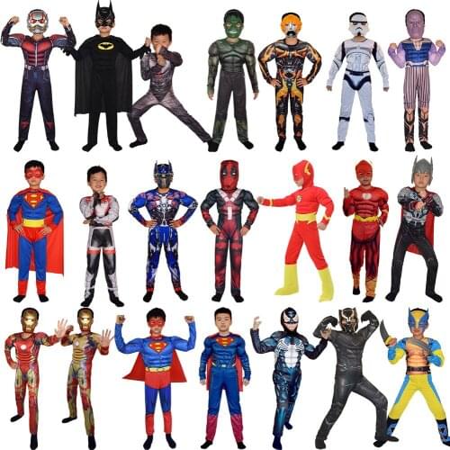 Halloween Cosplay Costumes For children Superhero Role-playing Clothing Family Series Childrens Muscle clothing