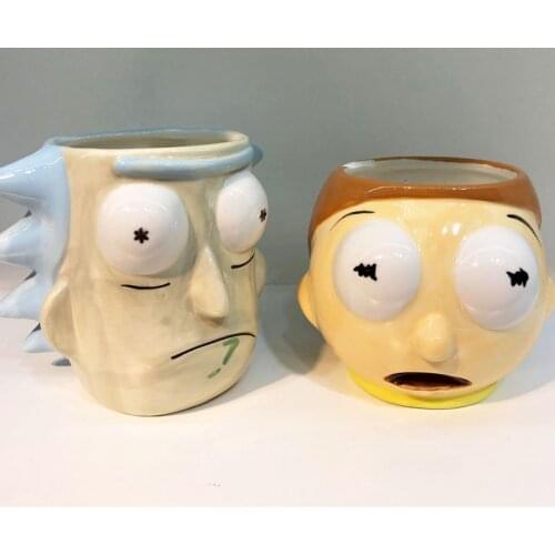 Creative 3D Three-dimensional Ceramic Mug Breakfast Coffee Cup Milk Water Cup Children Gift Couple Cartoon Cup Home Decoration