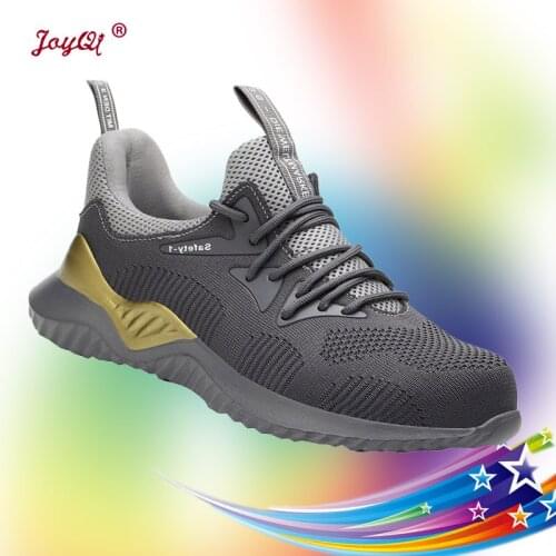Women Sneakers Men Safety Shoes Steel Toe Cap Anticollision Fashion Casual Outdoor work Size JOY-238