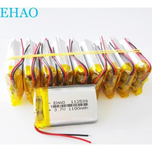 Wholesale 10 pcs 3.7V 1100mAh Lithium Polymer LiPo Rechargeable Battery For Mp3 Camera DVD GPS 112539