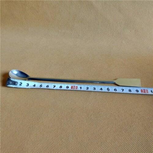 5Pcs 200mm Stainless steel square head spoon 20cm Micro-medicine Spoon Laboratory weighing spoon