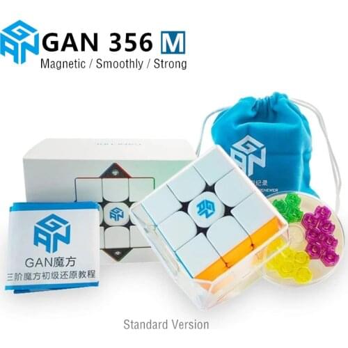GAN 356 M Magnetic Speed Magic Cube GAN356M Stickerless Magnets GAN356 M Puzzle Cubes Educational Toys For Children Gan Cube