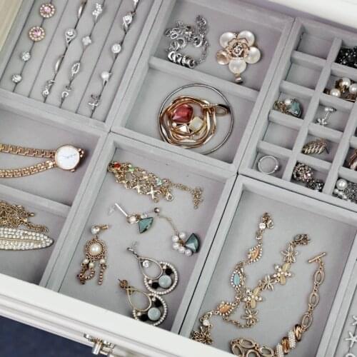 Small Jewelry Box Desktop Velvet Ring Earring Earring Earring Tray Empty Tray Jewelry Display Stand Jewelry Storage Box Tray