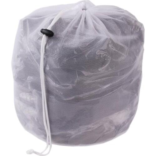 Laundry Bag Clothes Storage Baskets Washing Machine Laundry Bra Aid Lingerie Mesh Net Wash Bag Draw Cord Neatening