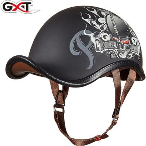 GXT motorcycle helmet male ms gourd ladle helmet half-face vintage locomotives become warped helmet electric half cover in
