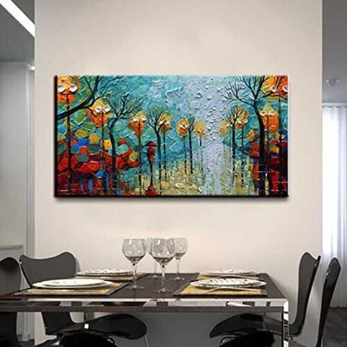 Wall Art Handmade Knife Oil Painted 2020 Top Fashion Gift For Home Decoration Hand-Painted Painting Landscape On Canvas Unframed