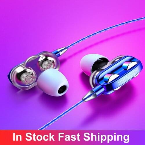 High Bass Earphones Headsets With Built-in Microphone 3.5mm In-Ear Wired Earphone For Mobile Phone Voice Games High Quality