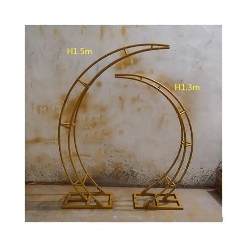 New wedding props Niujiao road lead iron art arched ornaments stage welcome area forest wedding decoration flower stand