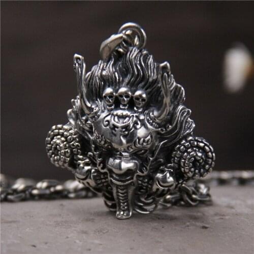 S925 Sterling Silver Personality Domineering Leader Pendant Mens Section Retro Thai Silver Jewelry Pendant