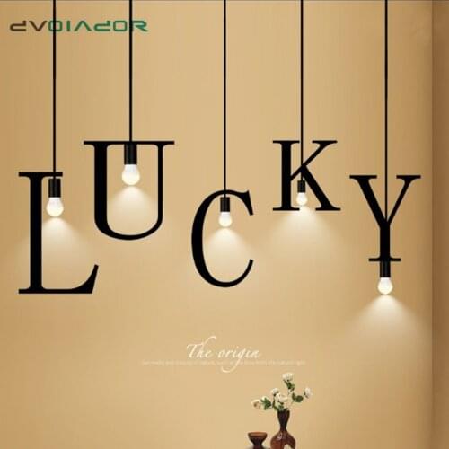 Number/Letter Pendant Lights Nordic Simple Hanging Lamp E27 Bulb Creative Living Room Bedroom Dining Room Loft Cafe Bar Lighting