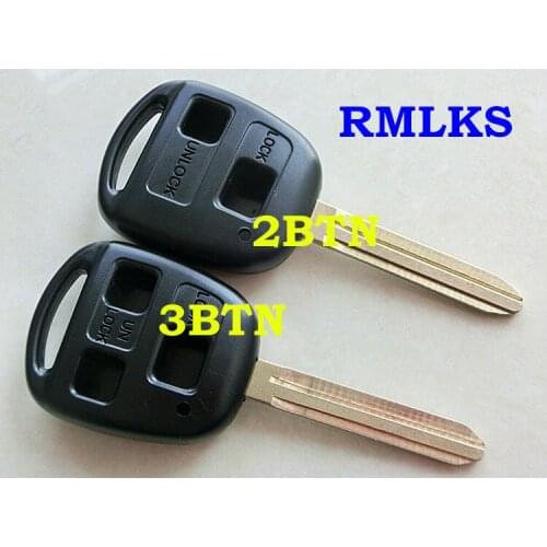 RMLKS 2 3 Button Replacement Remote Key Shell Fob Fit For Toyota Yaris Avalon Camry RAV4 Fj Cruiser With TOY43 TOY47 Blade