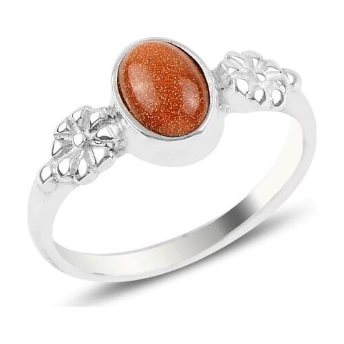 Silverlina Silver Star Stone Engagement Ring