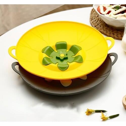 Silicone Anti-overflow Pot Lid Flower Type Pot Cover Reusable Stretch Lids Cookware Bowl Pot Lid Food Fresh Cover Cooking Tools