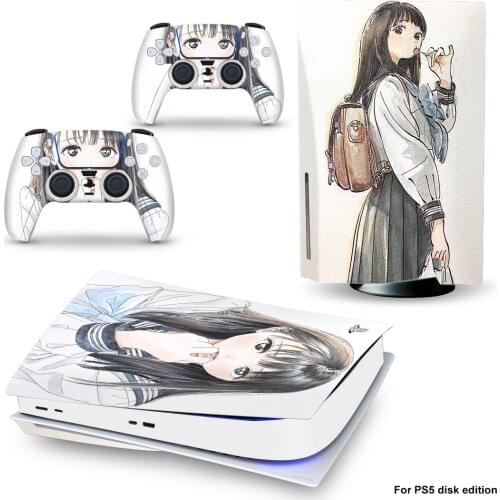 Girl Style PS5 Disc Edition Skin Sticker for Playstation 5 Console & 2 Controllers Decal Vinyl Protective Skins Style 1