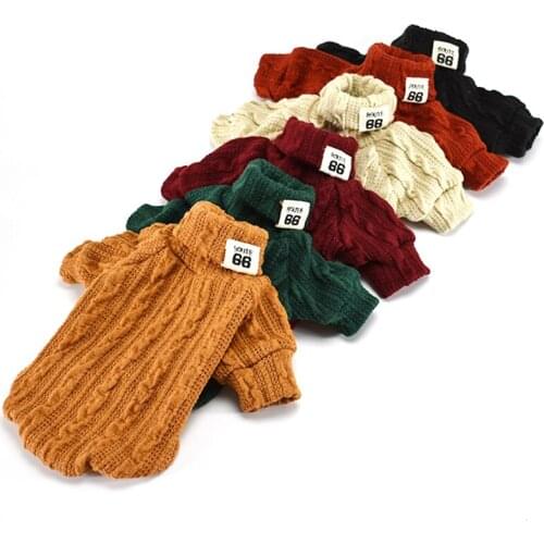 Turtleneck Dog Clothes for Small Dogs Sweater Sweatershirt Unisex Spring Pet Puppy Pajamas Soft Pet Kitten Cat Knitwear 1b17