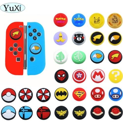 YuXi 6PCS Rubber Silicone Grip Caps Accessories for Nintend Switch Joycon Cap Protective Case for NS Gamepad Joystick Controller