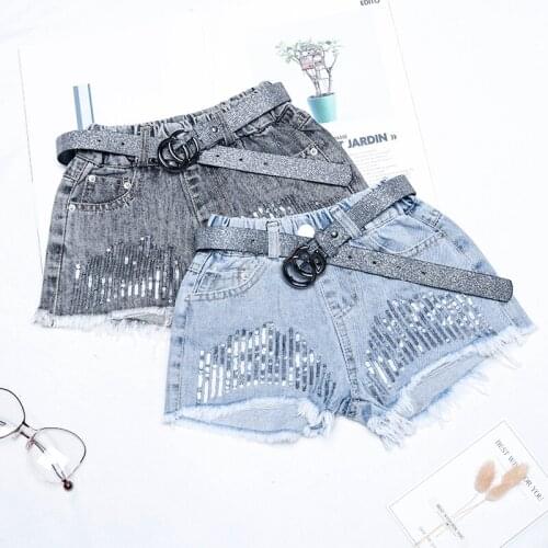 Girl cowboy beach sequins trousers for children Fashionable pants