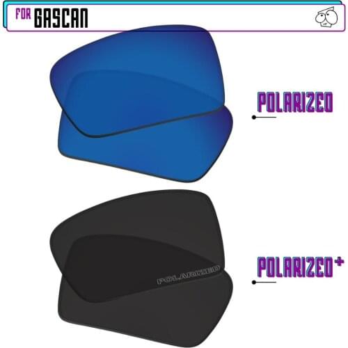EZReplace Polarized Replacement Lenses for - Oakley Gascan Sunglasses - BlackPPlus-SapphireP