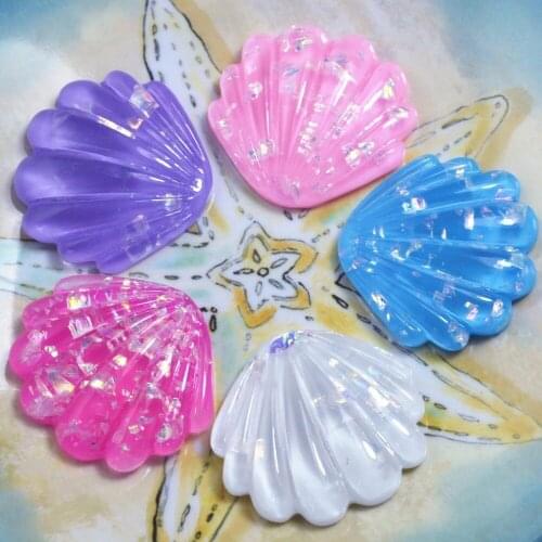 10pcs/lot 38X40mm Big Kawaii Resin Shell Cabochon Flatback For Scrapbooking Craft Earring Pendent Home DIY Decoration Favor