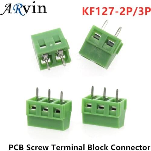 10PCS/LOT Terminals KF127-5.0-3P KF127-3P 300V 10A Screw 3Pin 5.0mm Straight Pin PCB Screw Terminal Block Connector 26-14A WG