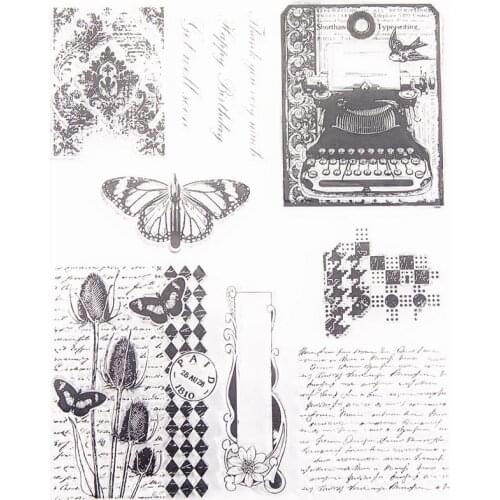 17x21.5cm Butterfly story TPR Transparent Silicone Rubber Clear Stamps cartoon Scrapbooking/DIY Easter wedding album