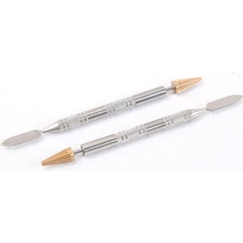2pcs Dual Head Brass Head Leather Edge Oil Gluing Dye Pen Applicator Speedy Paint Roller Tool for Leather Craft Tool