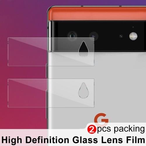 2Pcs For Google Pixel 6 Pro Clear Rear Back Camera Lens 9H Tempered Glass Protector Protective Film Guard