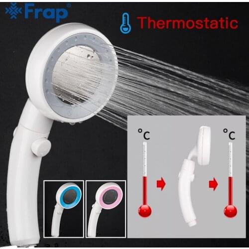 FRAP 360 degree rotation Booster shower head shower head shower head hand-held spray switch One button to stop water Y048