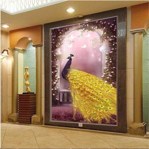 Beibehang Customized Wallpapers Modern Simple Dream Purple Elegant Butterfly Love TV Wall Wall Decorative Wall