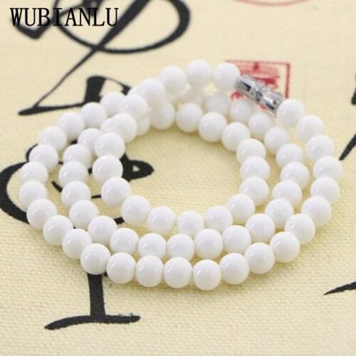 WUBIANLU New 6mm Imitation Pearl Necklace Women In Choker Necklaces In Jewelry Girl Birthday Gift 22 Colors